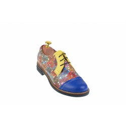 Pantofi dama din piele naturala multicolora - P10BLGR
