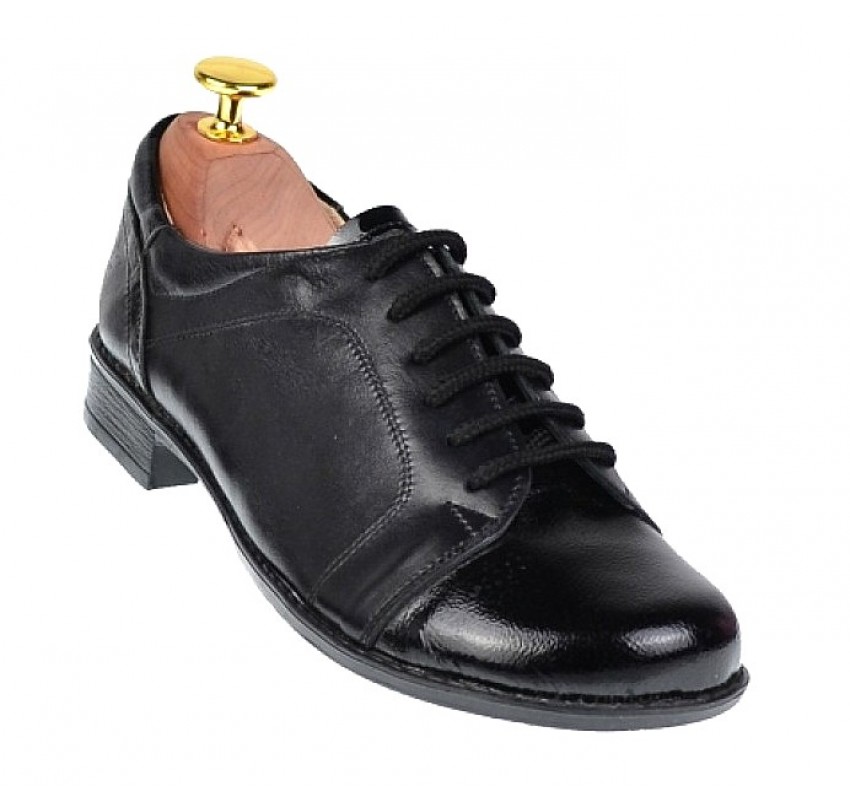 Pantofi dama negri casual din piele naturala, foarte comozi - Made in Romania P10NNL