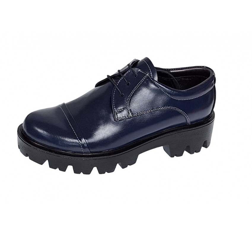 Pantofi dama casual din piele naturala platforme inalte Bleumarin - P11BLM Pantofi dama casual din piele naturala platforme inalte Bleumarin - P11BLM