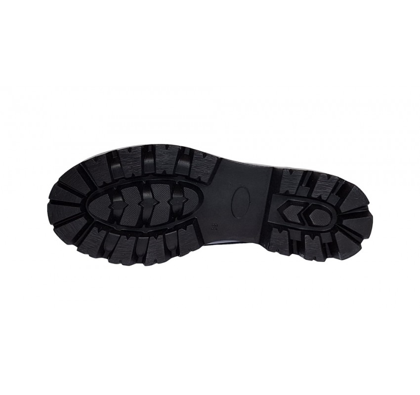 Pantofi dama casual din piele naturala platforme inalte Bleumarin - P11BLM