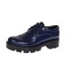 Pantofi dama casual din piele naturala platforme inalte Bleumarin - P11BLM