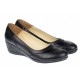 Pantofi dama piele naturala cu platforma - Mira Negru P12N
