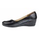 Pantofi dama piele naturala cu platforma - Mira Negru P12N