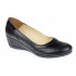 Pantofi dama piele naturala cu platforma - Mira Negru P12N