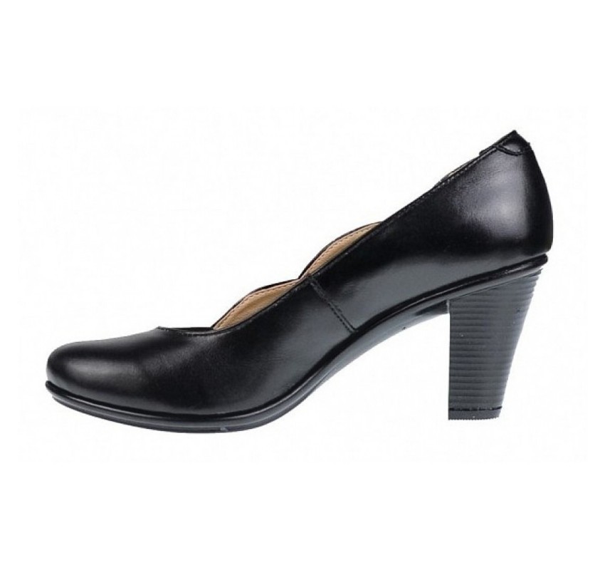 Marimea 37 Pantofi dama din piele naturala, negri eleganti P134233NLAC