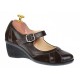 Pantofi dama din piele naturala cu bareta - Model casual P13 Maro