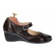 Pantofi dama din piele naturala cu bareta - Model casual P13 Maro