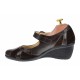 Pantofi dama din piele naturala cu bareta - Model casual P13 Maro