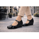 Marimea 40 Pantofi dama negri din piele naturala, tip Mary Jane P13NN