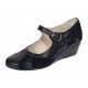 Marimea 40 Pantofi dama negri din piele naturala, tip Mary Jane P13NN