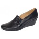 Pantofi dama casual din piele naturala cu talpa tip pana de 6 cm P15N