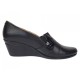 Pantofi dama casual din piele naturala cu talpa tip pana de 6 cm P15N