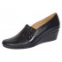 Pantofi dama casual din piele naturala cu talpa tip pana de 6 cm P15N