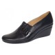 Pantofi dama casual din piele naturala cu talpa tip pana de 6 cm P15N