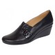 Pantofi dama casual din piele naturala cu talpa tip pana de 6 cm P15N
