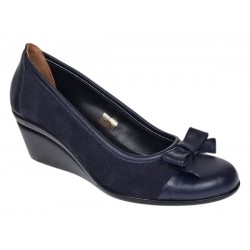 Pantofi dama casual din piele naturala intoarsa velur P1761BLM