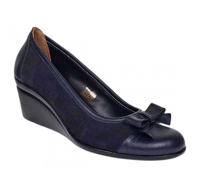 Pantofi dama casual din piele naturala intoarsa velur P1761BLM