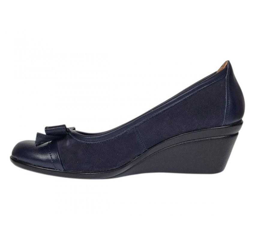 Pantofi dama casual din piele naturala intoarsa velur P1761BLM