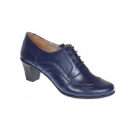 Marimea 40 Pantofi dama din piele naturala box Bleumarin P17BL