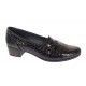 Pantofi dama comozi casual din piele naturala negru croco P18CRN