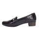 Pantofi dama comozi casual din piele naturala negru croco P18CRN