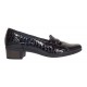 Pantofi dama comozi casual din piele naturala negru croco P18CRN