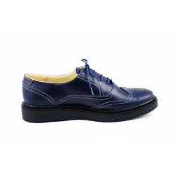 Marimea 35, 38 Pantofi dama casual din piele naturala bleumarin - Cod: P29BLM