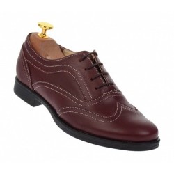 Marimea 37 Pantofi dama casual din piele naturala, culoare grena, P29GRENA