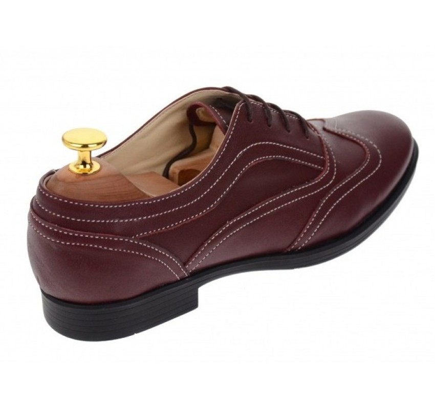 Marimea 37 Pantofi dama casual din piele naturala, culoare grena, P29GRENA