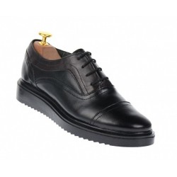 Pantofi dama casual din piele naturala cu platforma fara toc, P29N2ORTO