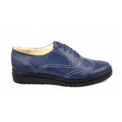 Pantofi dama casual din piele naturala bleumarin - P29OBLMBOX