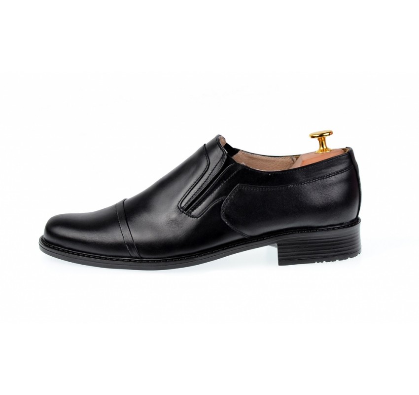 Pantofi barbati eleganti din piele naturala, cu elastic - P33NEL