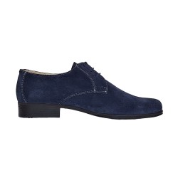 Pantofi barbati eleganti din piele naturala intoarsa bleumarin P34BLMVEL