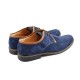 Pantofi barbati casual, din piele naturala, culoare bleumarin P34BLUE