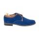 Pantofi barbati casual din piele naturala intoarsa - Model Albastru P34MBL
