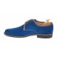 Pantofi barbati casual din piele naturala intoarsa - Model Albastru P34MBL