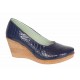 Pantofi dama casual din piele naturala platforme de 7 cm Mara Bleumarin - P3550BLCR