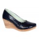 Pantofi dama casual din piele naturala platforme de 7 cm Mara Negru - P3550NCR