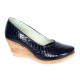 Pantofi dama casual din piele naturala platforme de 7 cm Mara Negru - P3550NCR