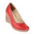 Pantofi dama casual din piele naturala cu platforma de 7 cm - MARA ROSU P3550RED
