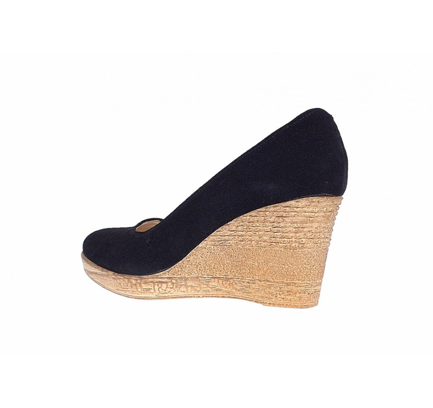 Pantofi dama, casual, din piele naturala intoarsa, platforme de 7 cm - MARA P3550VN