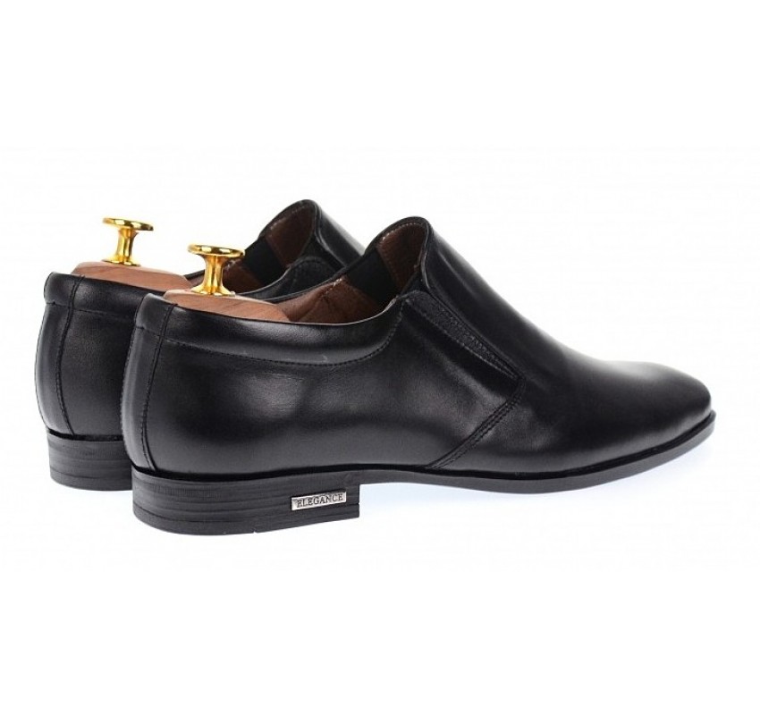 Pantofi eleganti barbati din piele naturala - Model Enzo Negru fara inchidere P361N