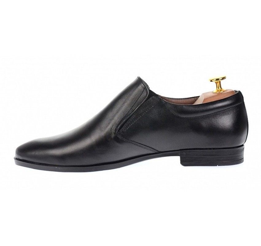 Pantofi eleganti barbati din piele naturala - Model Enzo Negru fara inchidere P361N