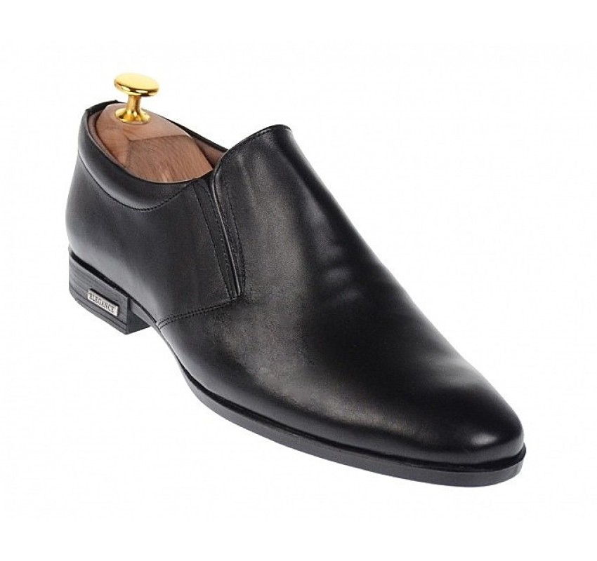 Pantofi eleganti barbati din piele naturala - Model Enzo Negru fara inchidere P361N
