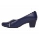 Pantofi dama eleganti piele naturala Mara Bleumarin - Alb P36BLA