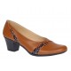 Pantofi dama eleganti din piele naturala Maro cu toc de 6cm P36CON
