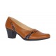 Pantofi dama eleganti din piele naturala Maro cu toc de 6cm P36CON