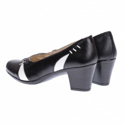 Pantofi dama eleganti piele naturala - Mara Negru, Alb P36NA