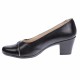 Pantofi dama eleganti, piele naturala, Negru - Alb P36NA