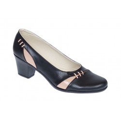 Pantofi dama eleganti din piele naturala - Mara Negru Nud P36NND